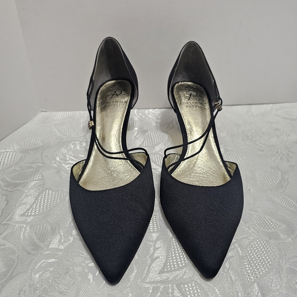 Adrianna Papell Women's Lacy Pumps Black Evening Pointed Toe Shoes Sz 8.5M - Picture 3 of 7